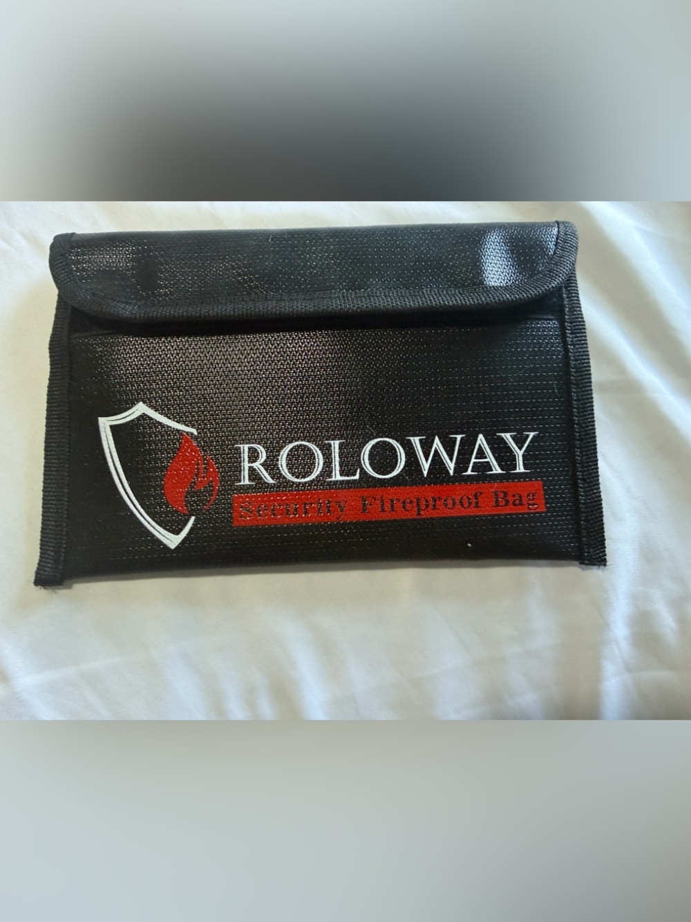Black Fireproof Document Bag
